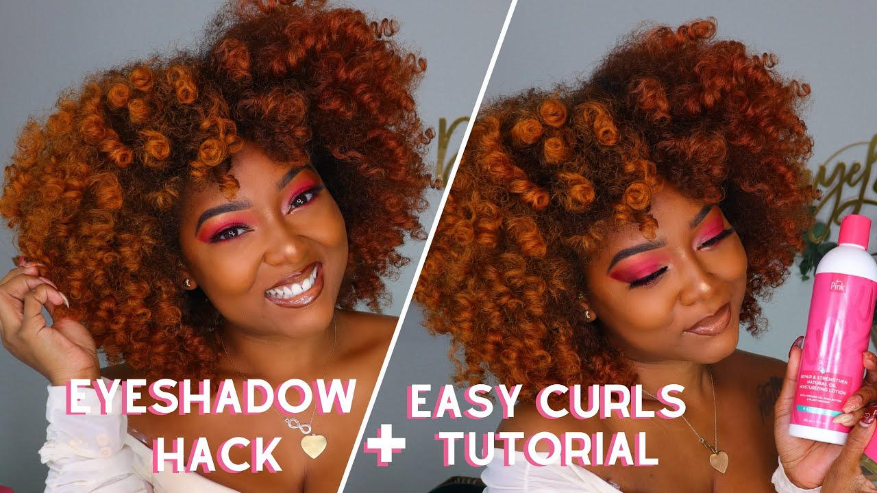 Easy Natural Hair + Make Up Date Night Tutorial  | Luster's Pink Moisture Maintenance & Braid & Curl