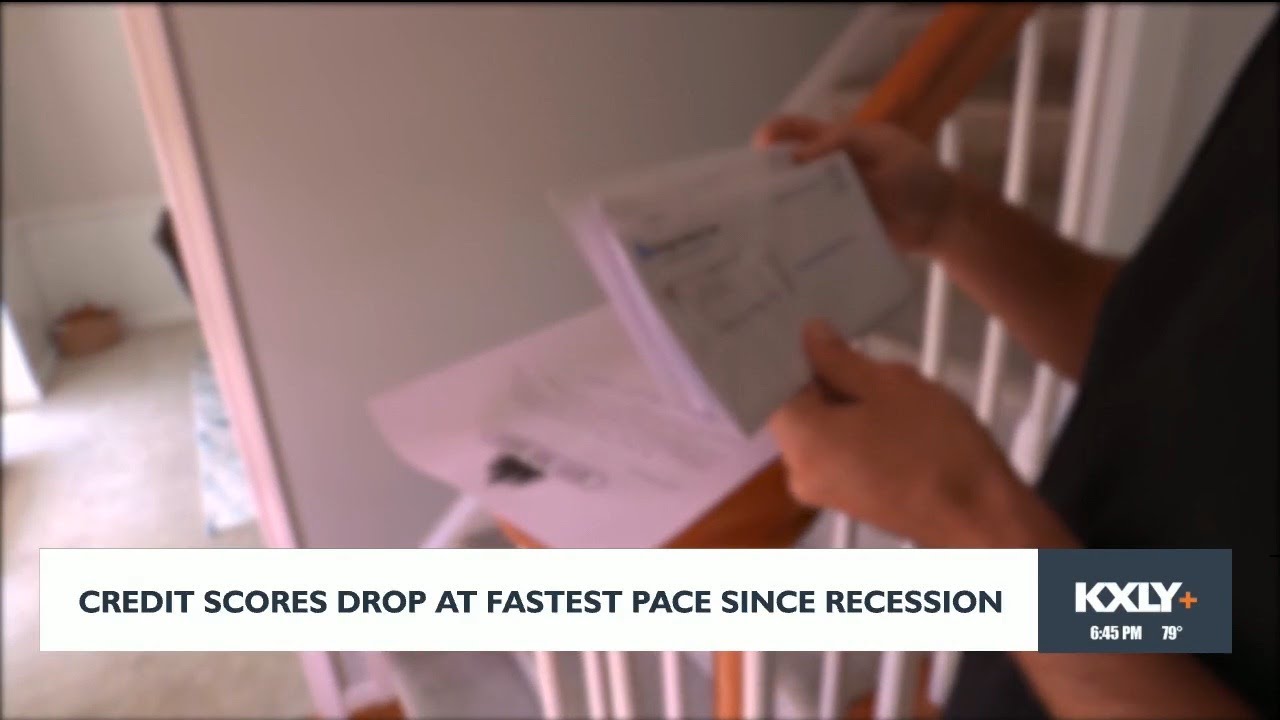 Credit scores drop at fastest pace since recession