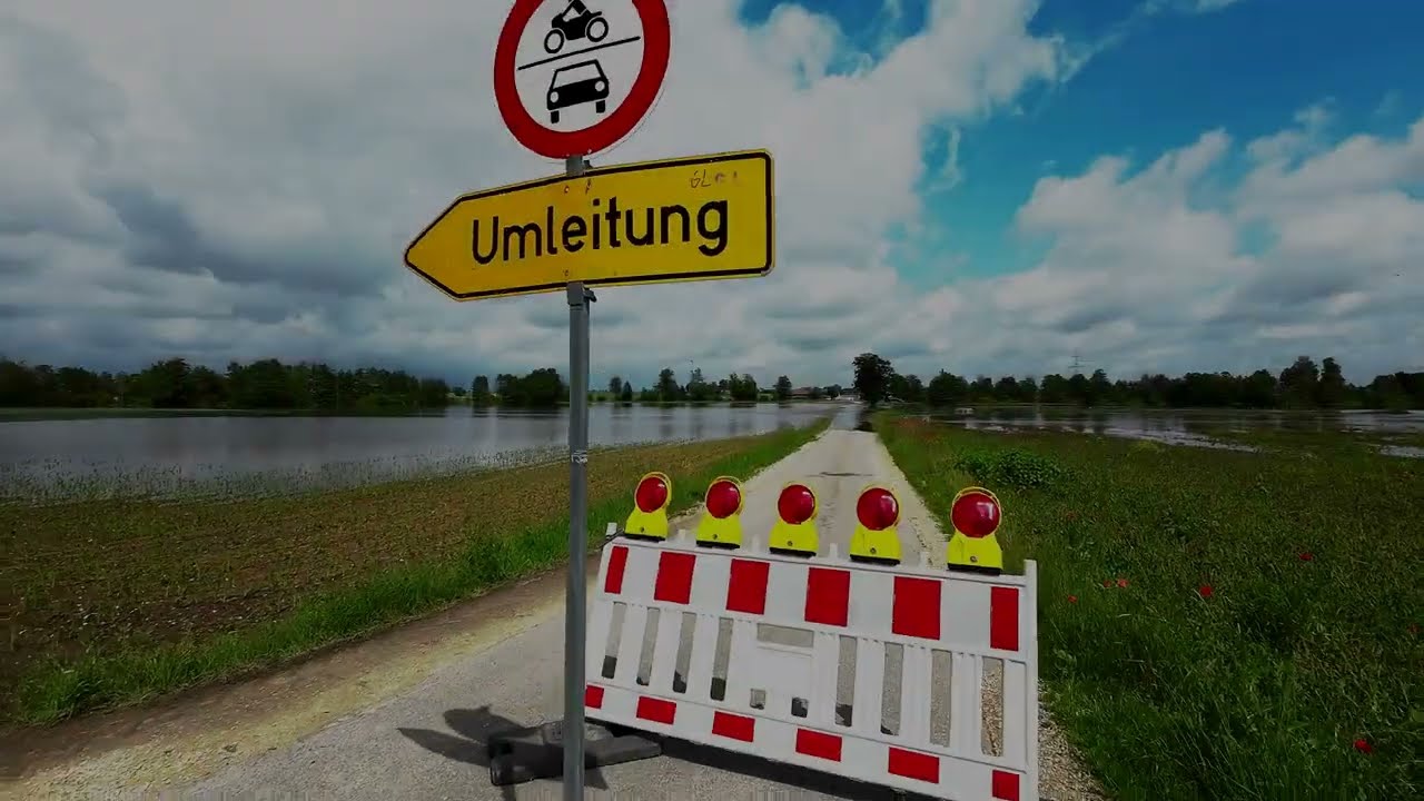 Hochwasser im Juni 2024 an der Schmutter in Achsheim