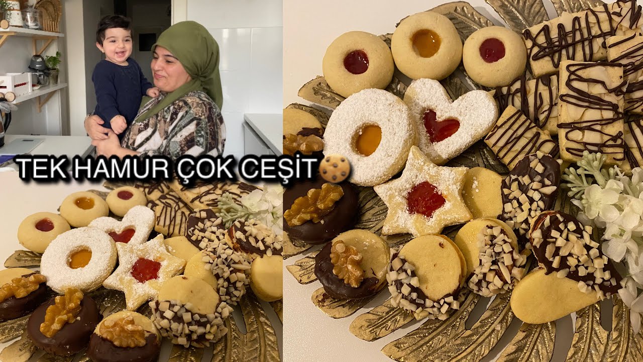 TEK HAMURLA İSTEDİYİN GİBİ ÇEŞİT KURABİYE 🍪 YENİ YIL KURABİYELERİ🍪