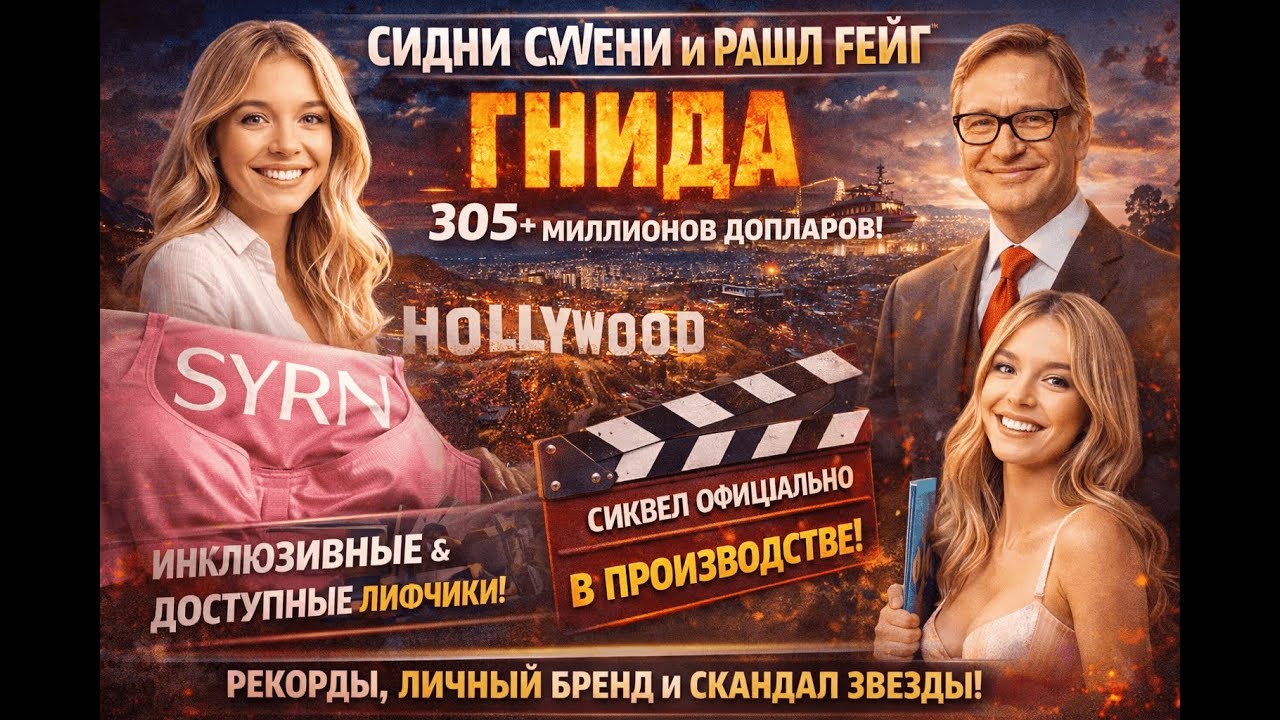 Сидни Суини «сломала» интернет: Скандал со знаком Hollywood, запуск белья SYRN и рекордные сборы