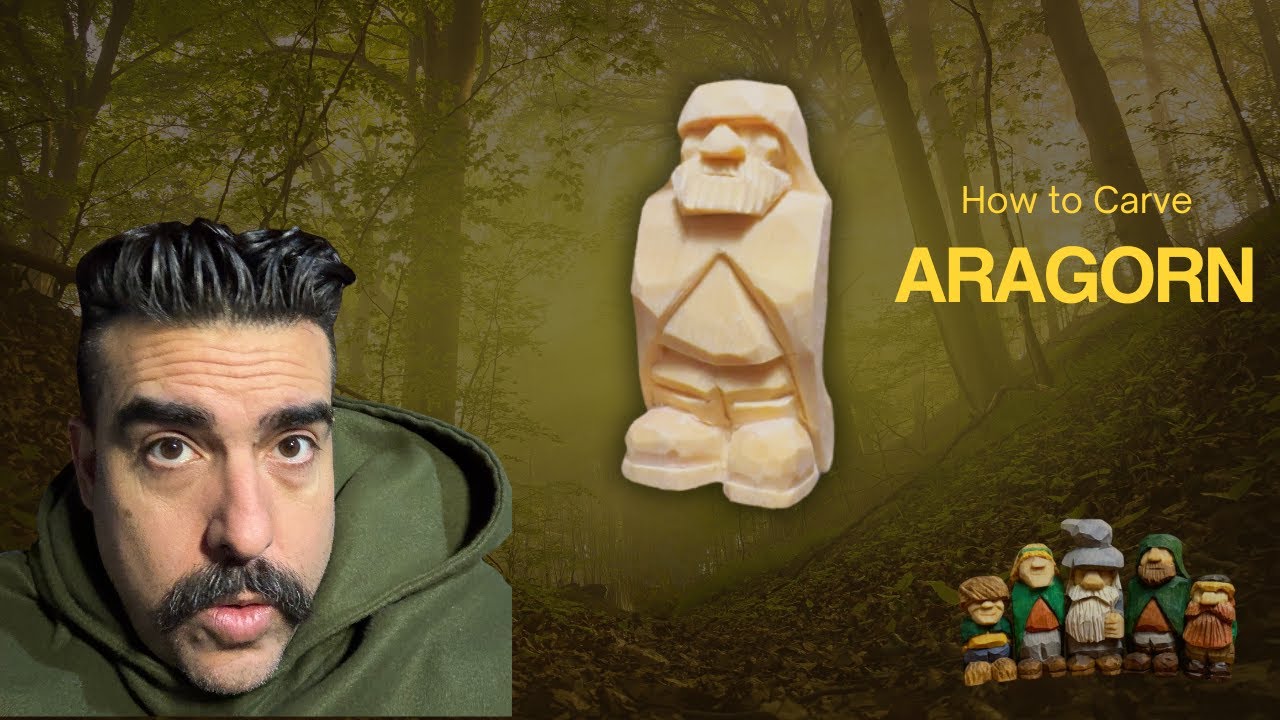 👉 How to Carve Aragorn | Simple, Relaxing Woodcarving | LOTR