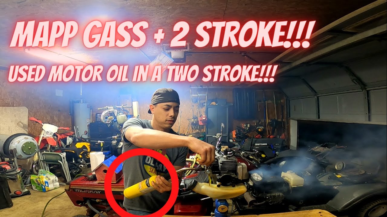Running a 2 stroke on diesel and used engine oil!