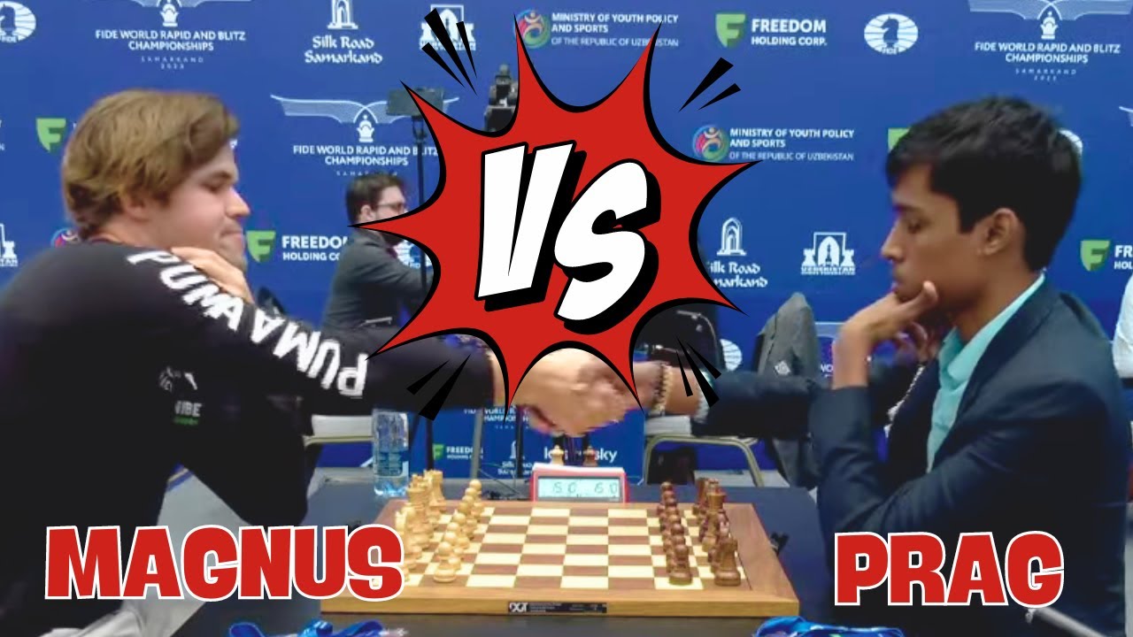 Carlsen Magnus VS PraggnanandhaaII 2023 FIDE World Rapid Championship R13