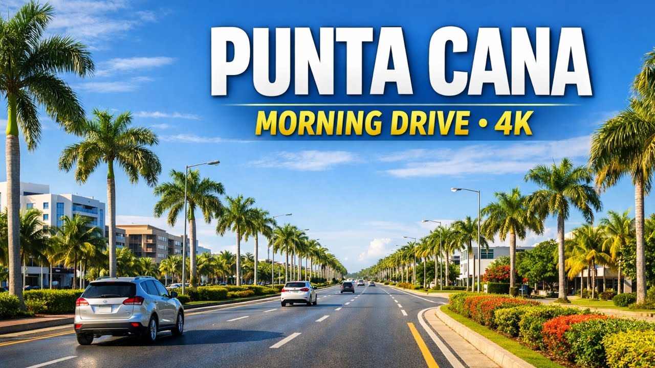Punta Cana Morning Drive 2026 🇩🇴 | Boulevard Street Tour in Dominican Republic 4K