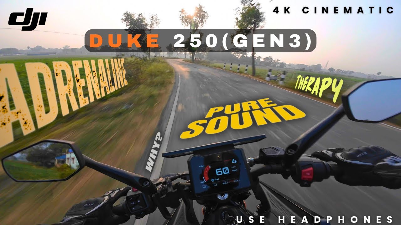 KTM DUKE 250 GEN 3 | MORNING RIDE | ADRENALINE RUSH | PURE EXHAUST SOUND | QUICKSHIFTER 4K CINEMATIC