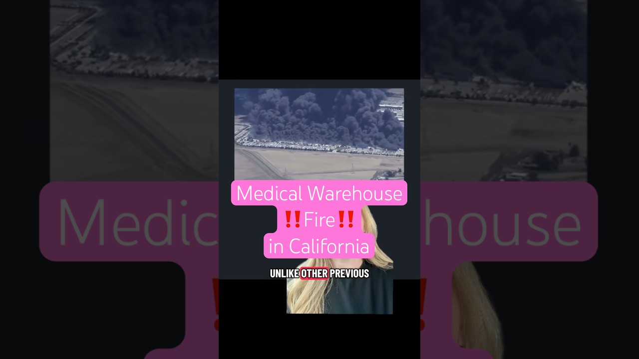 ✨&ldquo;Raging Inferno&rdquo; 1M sq ft Warehouse Fire✨  #warehouse #fire #california #medicalsupplies