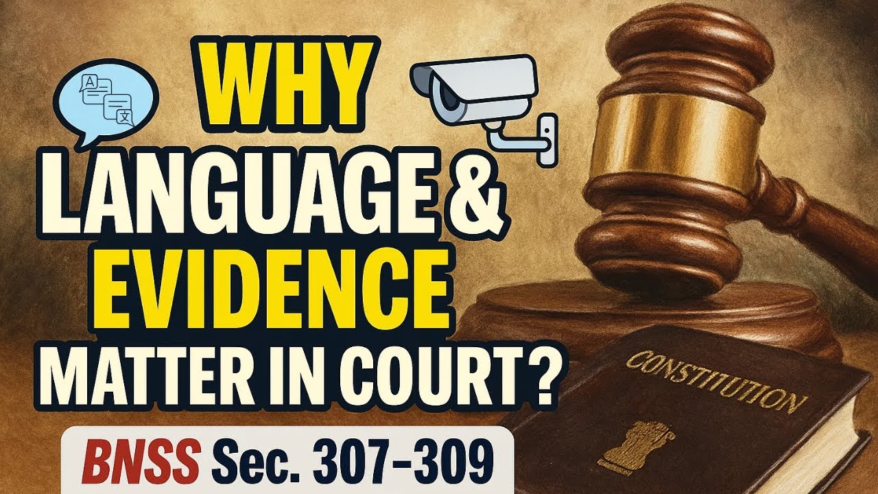 BNSS Section 307&ndash;309 | Language of Courts, Evidence in Presence of Accused & Records Explained