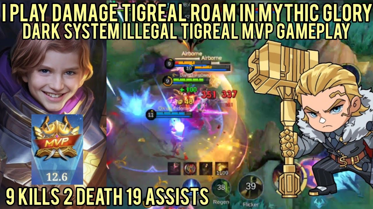I Use Illegal DAMAGE TIGREAL ROAM in MYTHIC GLORY! Crazy 1 HIT MVP Gameplay | MLBB | Mobilelegends |