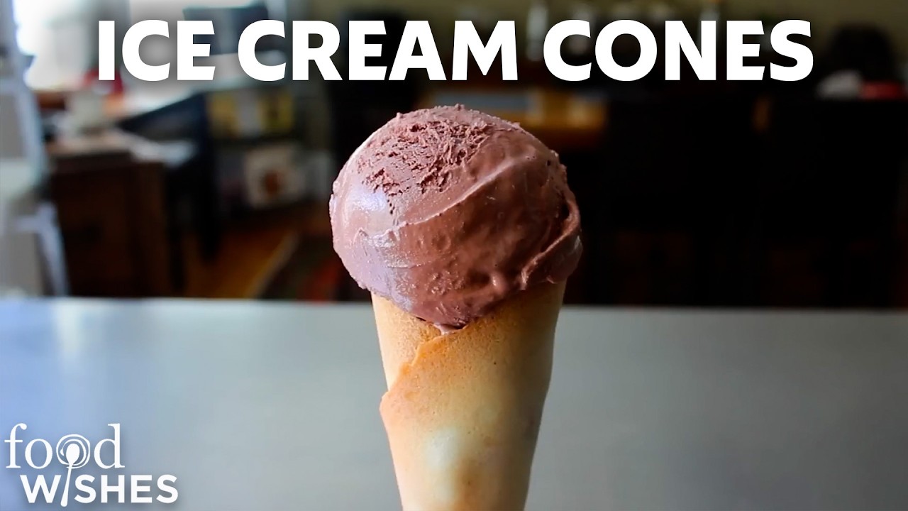 Make Your Own Ice Cream Cones! How to Make Crispy Sugar Cones - Ice Cream Cone Recipe