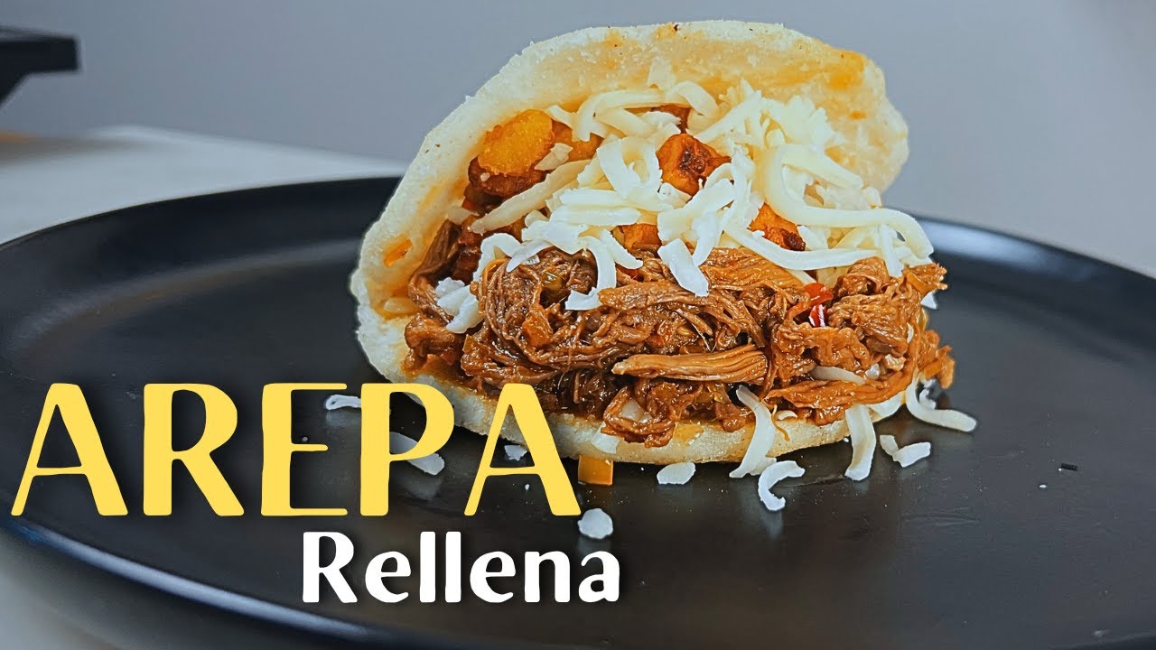 La Mejor AREPA RELLENA Con Carne Desmechada y Queso - Nidia Rueda