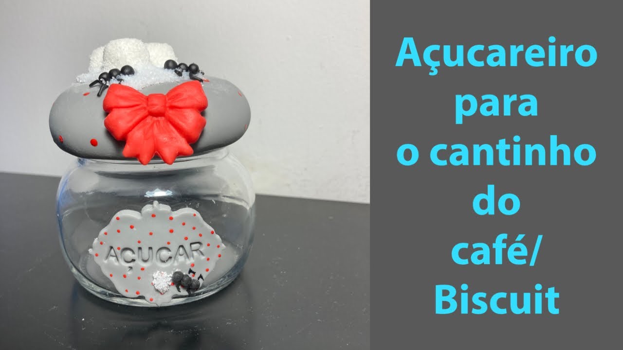 Açucareiro para o cantinho do café/ Biscuit