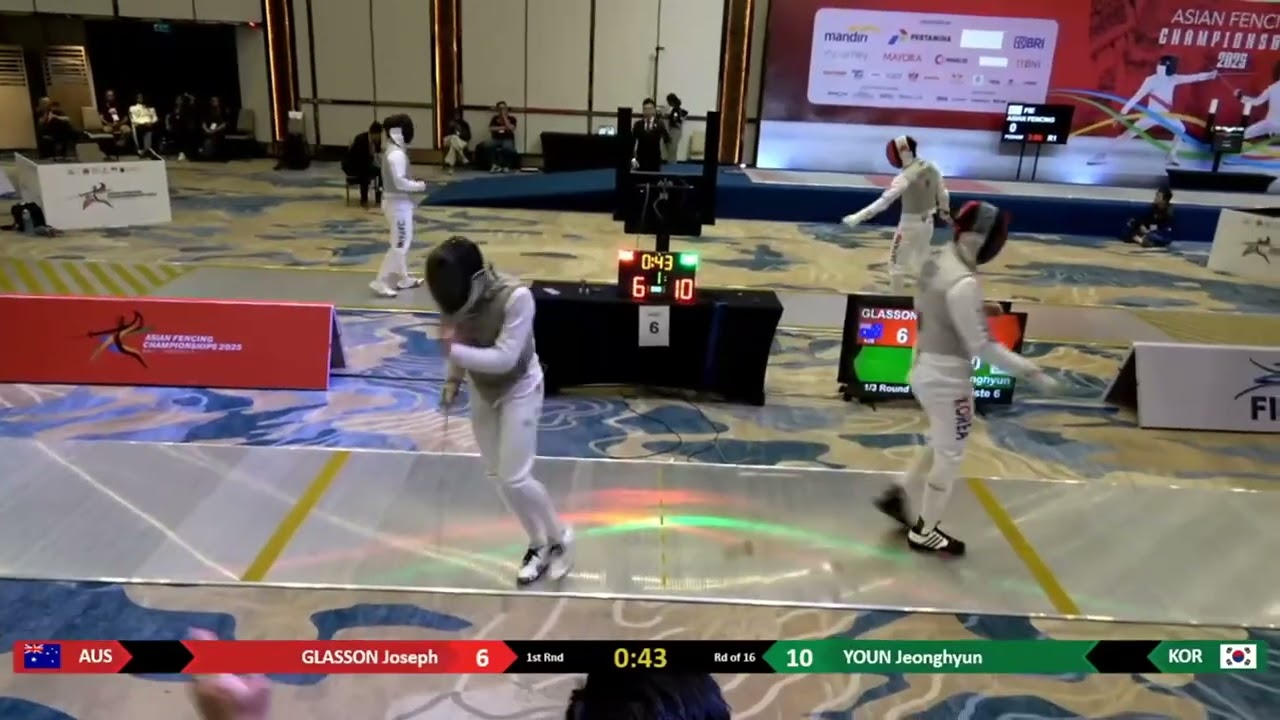 Asian Champs 2025 SMF - L16 - Joseph Glasson AUS v Youn Jeonghyun KOR