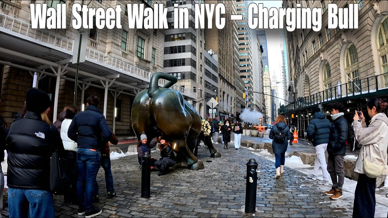 Wall Street Walk in NYC | Charging Bull | Financial District | February 25, 2026