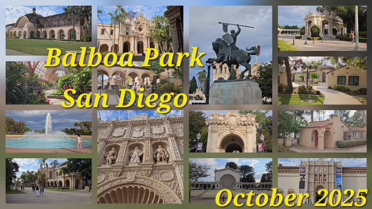 4K Balboa Park San Diego California October 2025