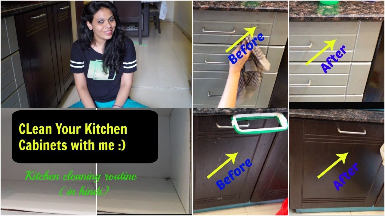 Indian Kitchen Cleaning Routine | Deep Clean Cabinets within 30 minutes  | Organizopedia