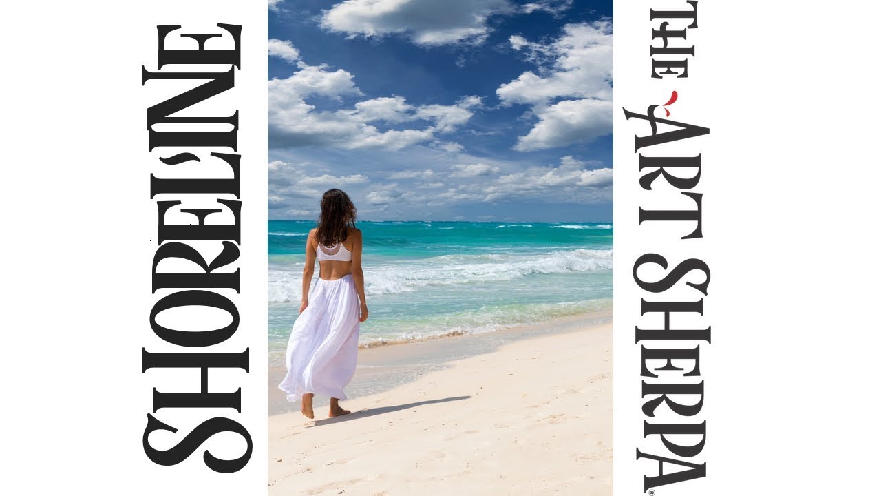 How to paint with Acrylic a Beach Girl walking on the Shore | TheArtSherpa