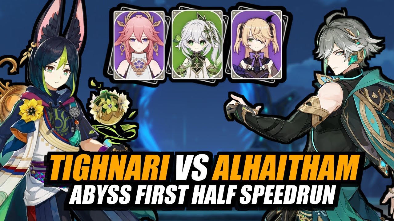 Spread C0 Alhaitham vs C0 Tighnari - 3.3 Abyss First Half Speedrun