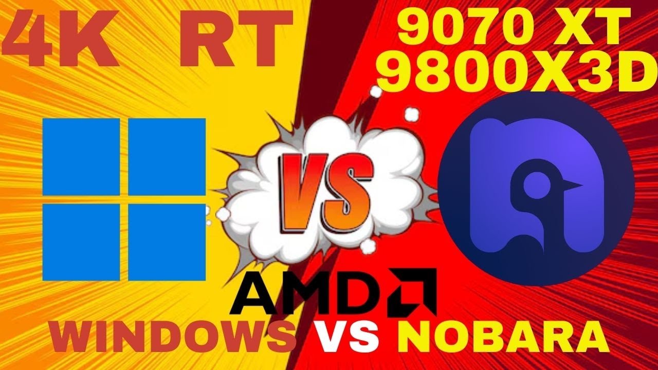 Windows VS Nobara ( Linux ) Ray Tracing Benchmarks | 4K | 9070 XT | 9800X3D