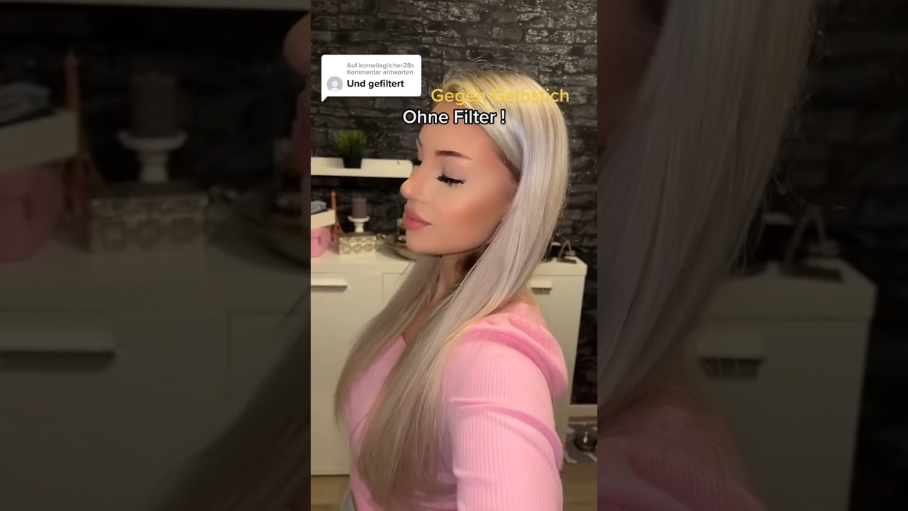 Keine gelben Haare mehr 😇❤️&zwj;🔥 #hair #haare #haarfarbe #blond #glossing #shorts
