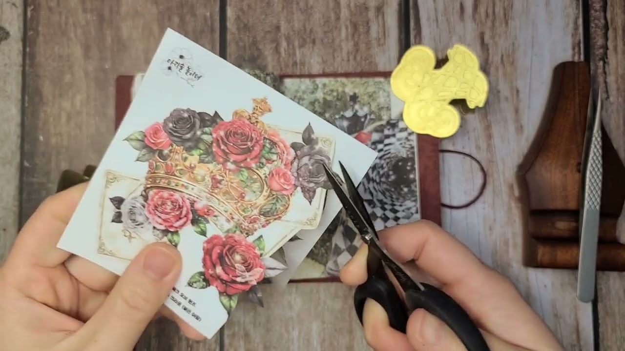 [ASMR] 다이어리 꾸미기 | vintage collage | journaling scrapbooking | paper relaxing sound