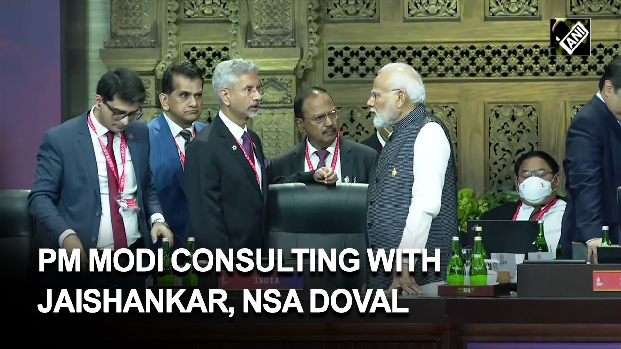 PM Modi consulting with EAM Jaishankar, NSA Doval before start of G20 Summit