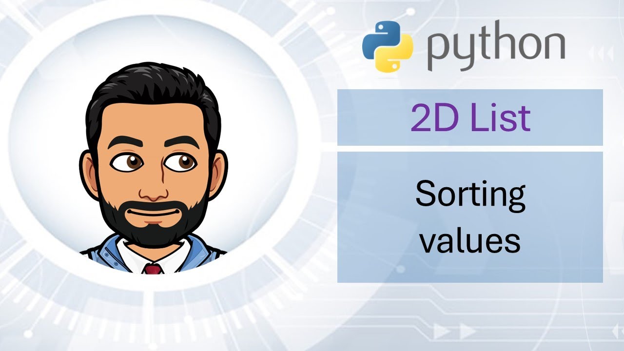 How to sort data in a 2D list into numerical and alphabetical order @MyComputerScienceTeacher - L21