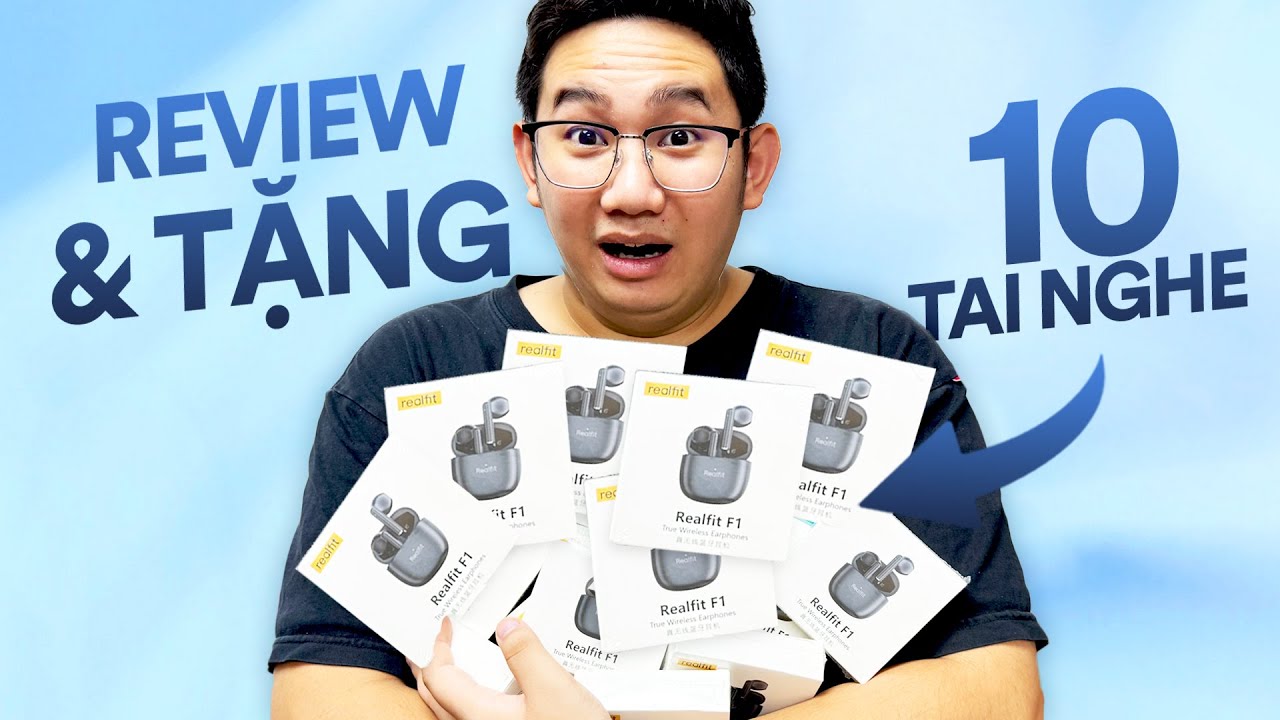 Review & tặng 10 tai nghe TWS giá 90k đã bán 1000 chiếc: realfit F1