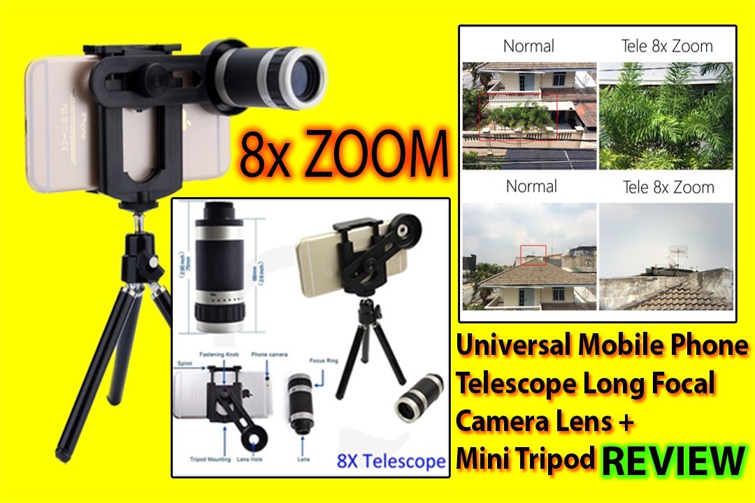 8X Zoom Universal Mobile Lens Telescope Long Focal Camera Lens + Mini Tripod Review