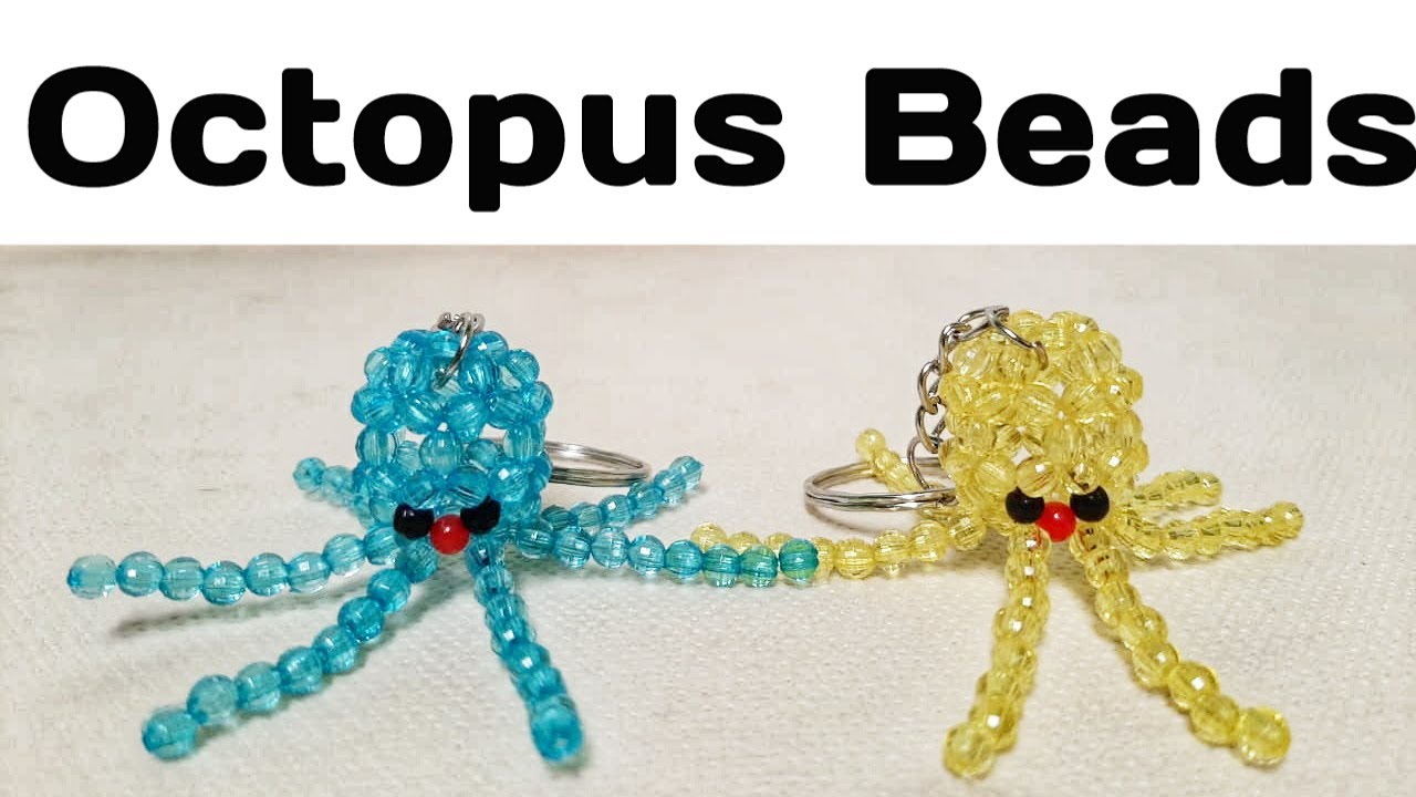 Tutorial Membuat Gantungan Kunci Manik Manik Gurita// DIY // How to Make Keychain Octopus Beads