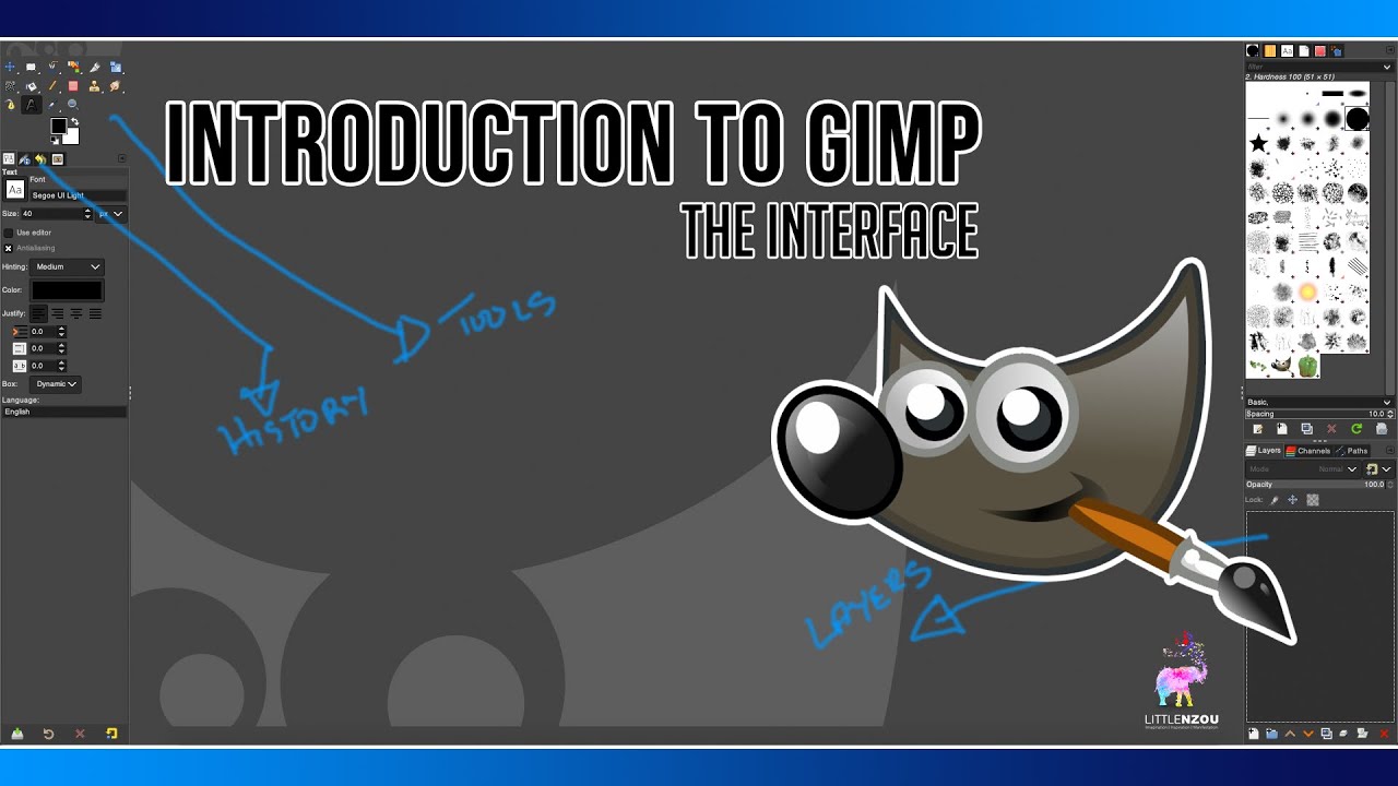 Gimp tutorial: Introduction to Gimp for beginners (the interface)