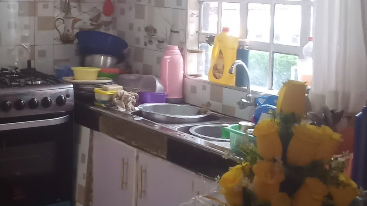 cleaning my messy kitchen