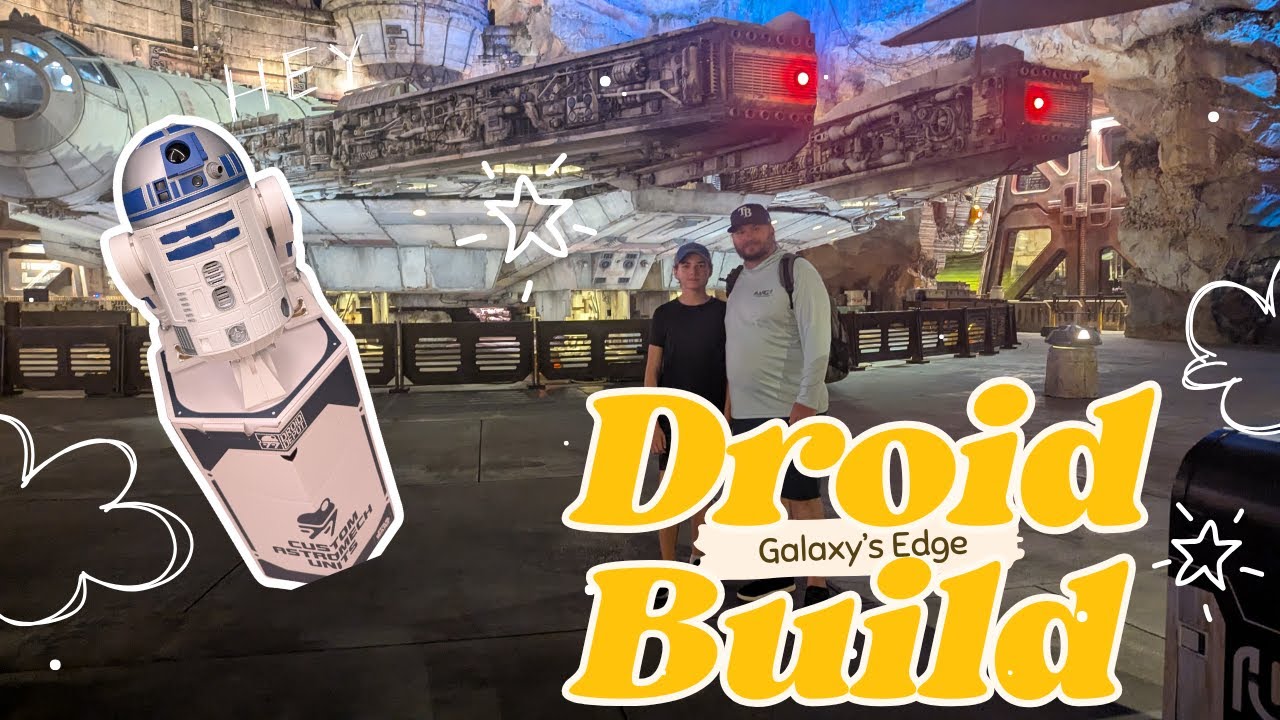 Father-Son Droid Building Adventure at Disney World's Galaxy's Edge!