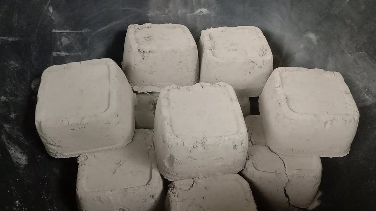Pure cement square blocks super soft dusty silky Crumbling 🤤😍|Satisfying video|Asmr puppys