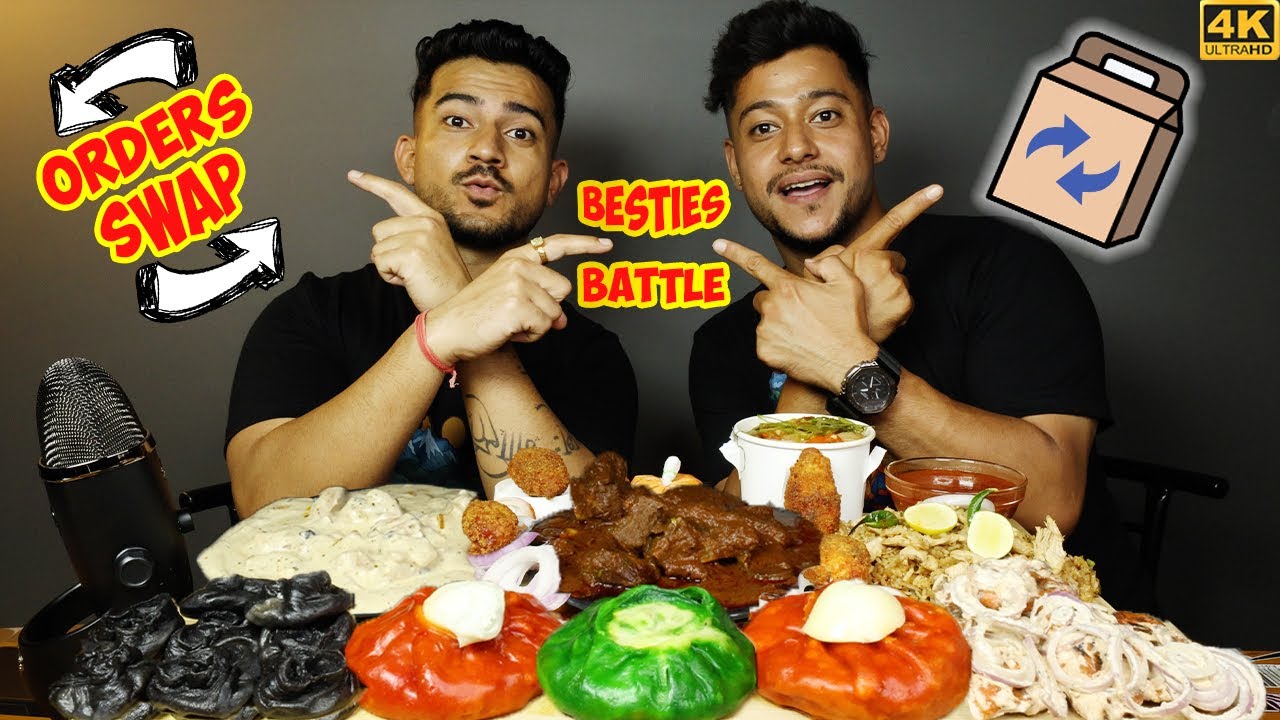 SPICY BIHARI MUTTON, WHITE BUTTER CHICKEN, BIGGEST MOMO, BLACK CHEESE MOMO, AFGHANI MOMO MUKBANG