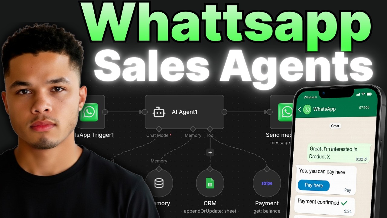 WhatsApp AI Agent Takes Payments (15 min n8n tutorial)