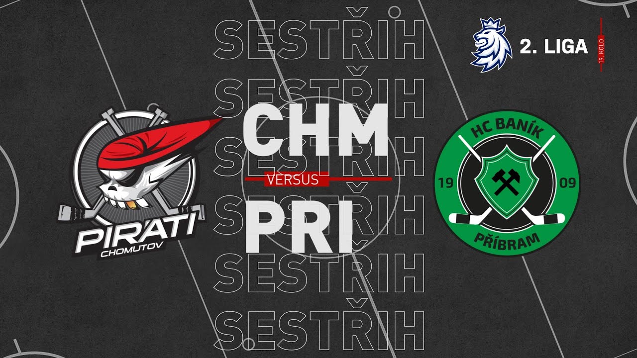 SESTŘIH 19.kolo 2. ligy: Piráti Chomutov vs HC Baník Příbram 5:1
