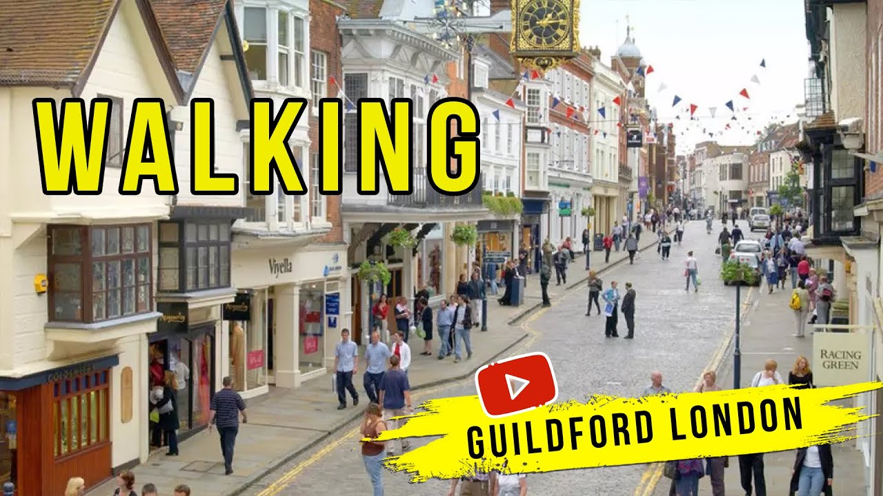Walking through the town of Guildford Surrey UK by 