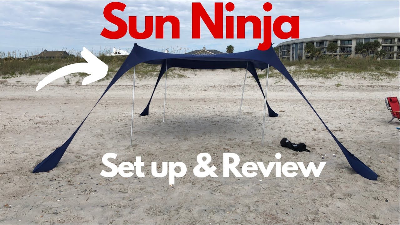 Sun Ninja Beach Tent Set Up and Review.