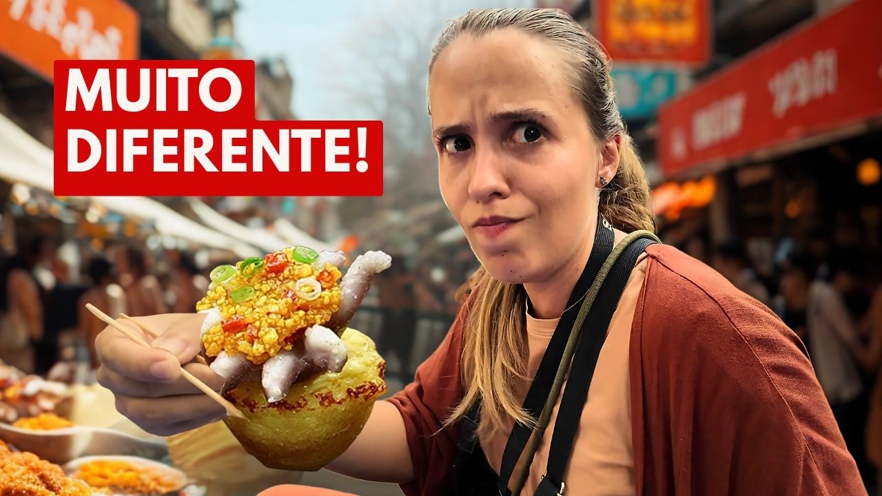 Mercado de COMIDA DE RUA MAIS INSANO que já fomos! 🇲🇾