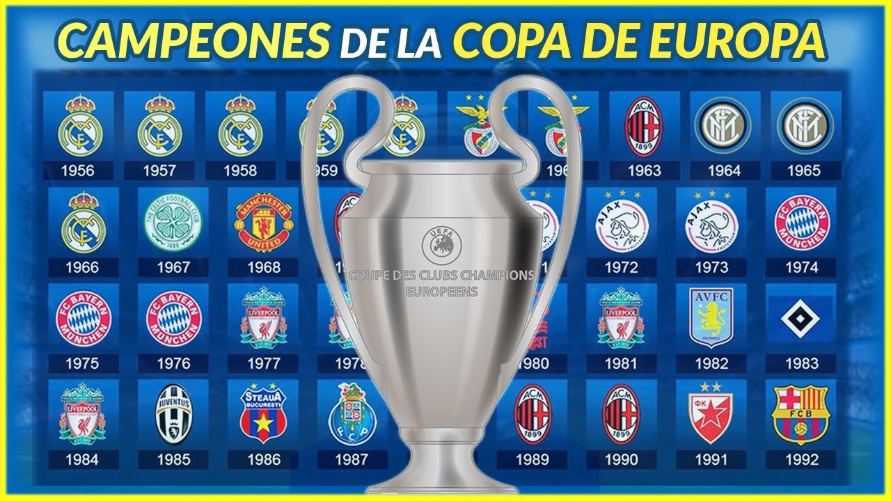 🌟 Todos los CAMPEONES de la COPA DE EUROPA (1956-1992) 🏆  1️ª Parte