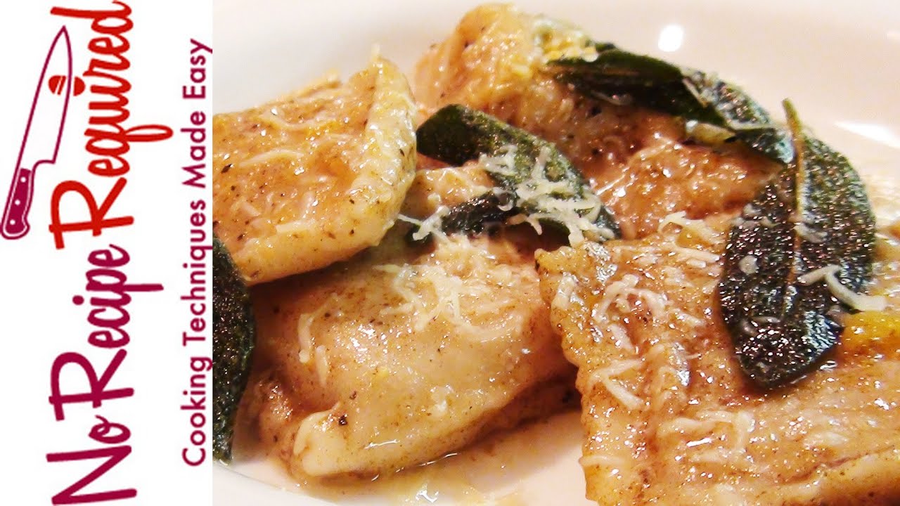 Pumpkin Ravioli with Sage Brown Butter Recipe - NoRecipeRequired.com