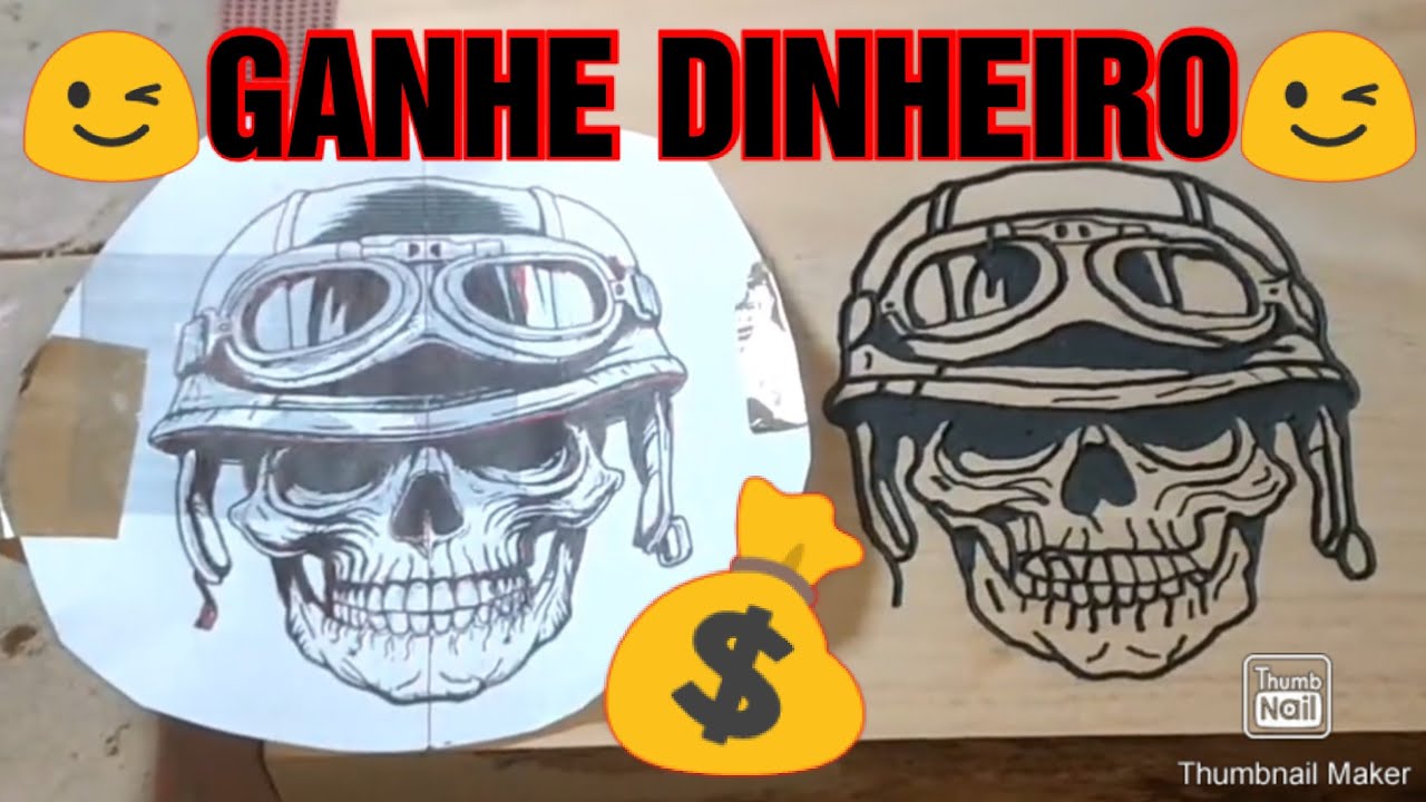 Desenhando caveira com microret&iacute;fica