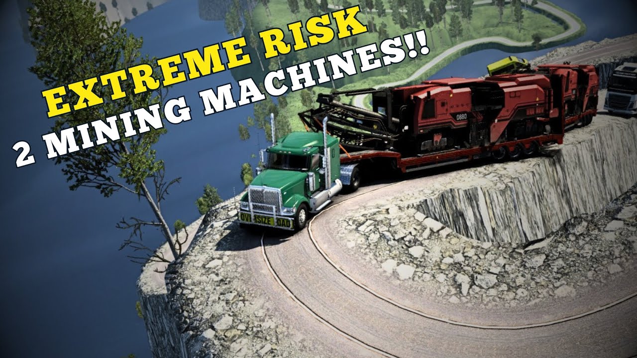 INSANE HEAVY HAUL 🚨 International Truck Carrying 2 Mining Machines | ETS2 Live