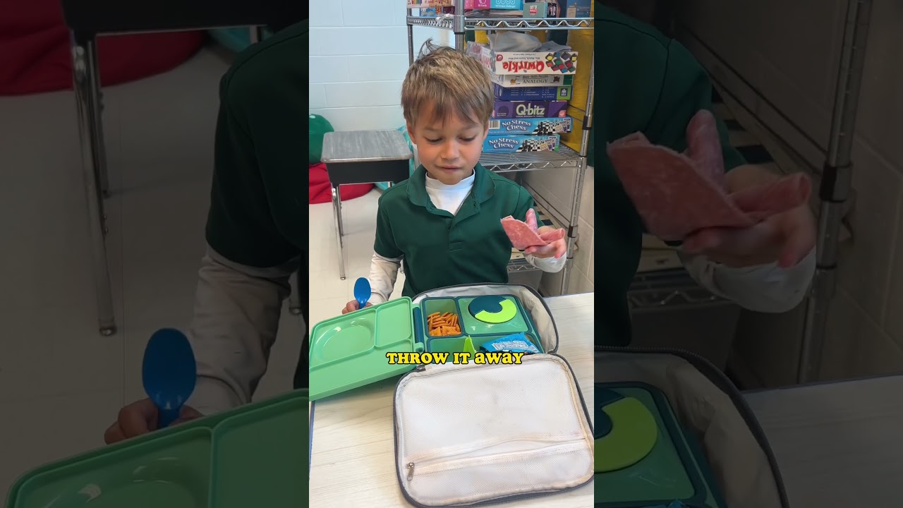 Fox was not feeling his lunch #lunch #momlife #mschanggifted