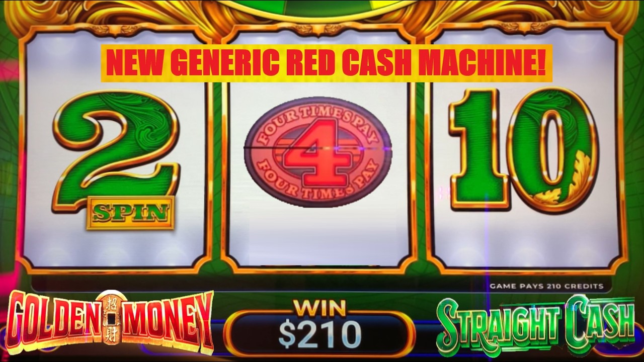 NEW! Generic RED CASH MACHINE + Generic Green Cash Machine + Double 4 Times Pay slot play! NICE!
