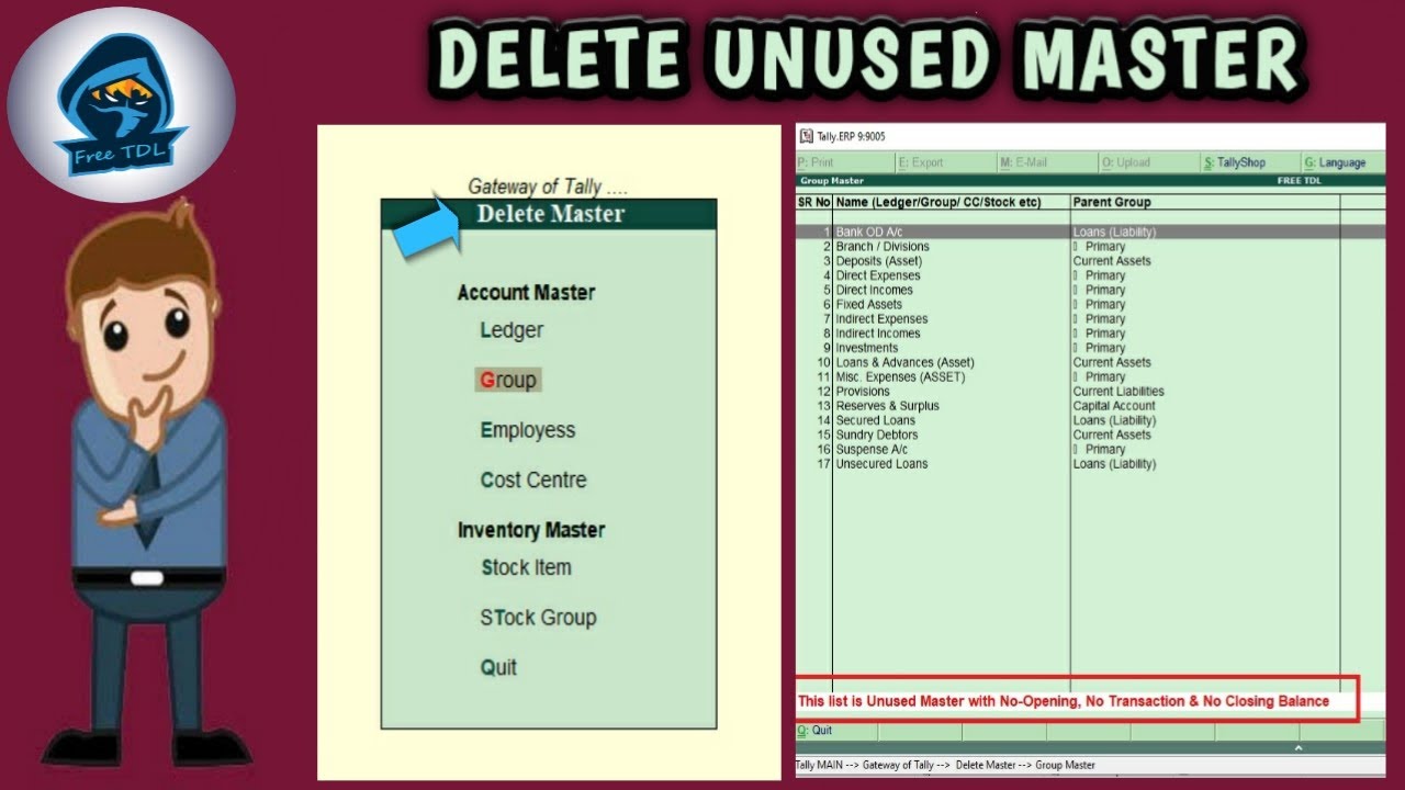 TDL for Deleting Tally Old Data, Ledgers