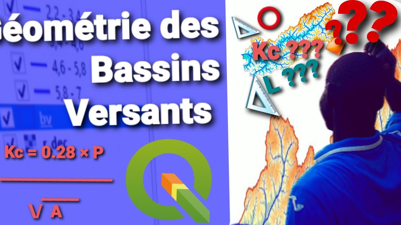 Caractéristiques géométriques des Bassins versants | Qgis | Délimitation Bassin Versant