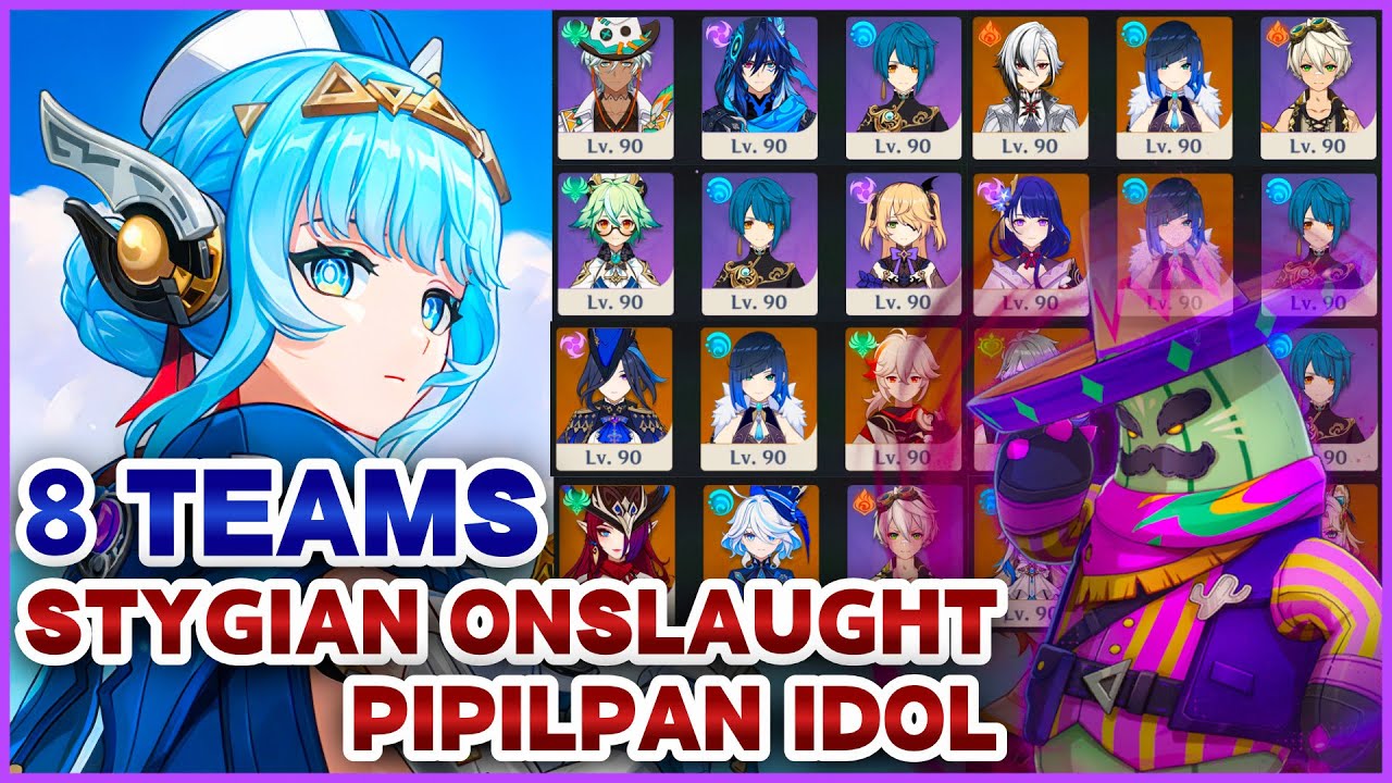 MANY Ineffa Team Lineups versus Stygian Onslaught Pipilpan Idol (Fearless) | Genshin Impact