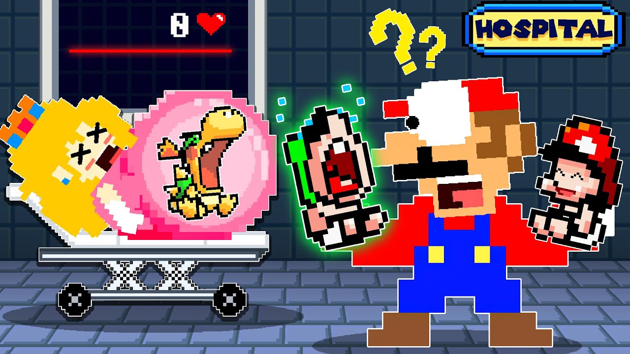 Peach, wake up. Why do you have Baby Luigi???, Mario said | Game Animation